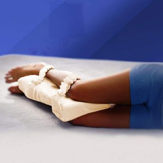 The Knee T - Leg Pillow Patented Medical Grade Foam Back Pain Relief, Hip and Sciatica Pain, Side Sleepers