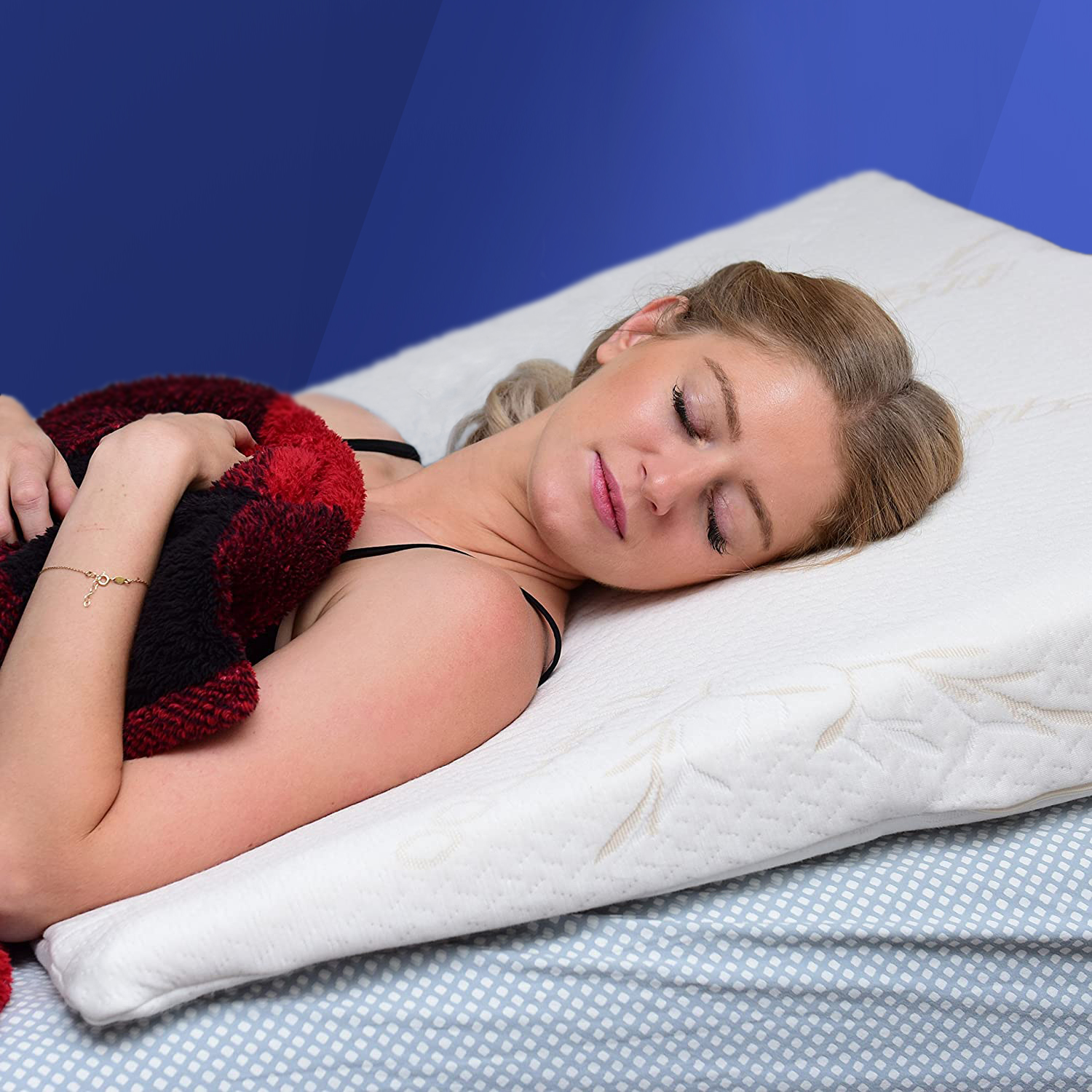 The Knee T Leg Pillow Patented Medical Grade Foam Back Pain Relief